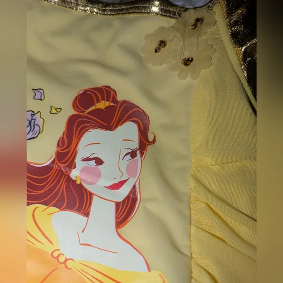 Disney Princess Belle Kids Swimsuit 8 - Picture 2 of 9